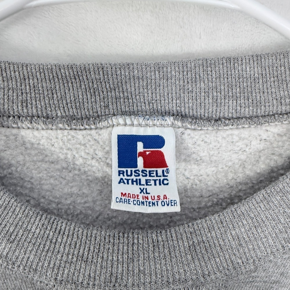 Vintage Russel Sweatshirt Mens XL Gray North Carolina State Fleece Pullover - Picture 3 of 8